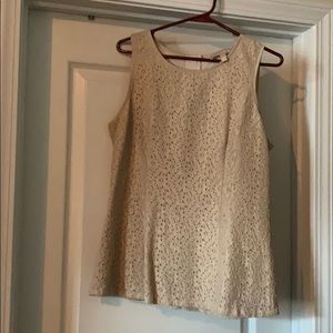 Banana Republic sleeveless tan top 10